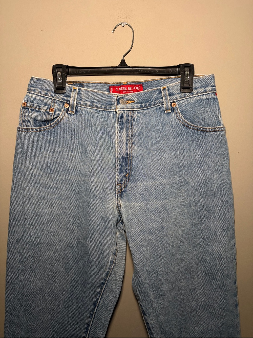 Vintage 2003 Levi’s Classic Relaxed 550 Relaxed Fit Leg Size 14 Light Wash Made - Picture 3 of 16
